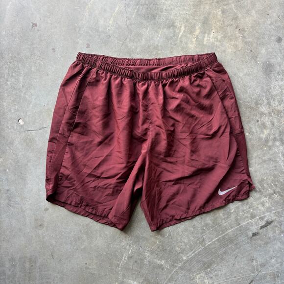 Nike Dri-Fit Flex Training Shorts Men's Large Red Burgundy Drawstring Athletic - Picture 1 of 10
